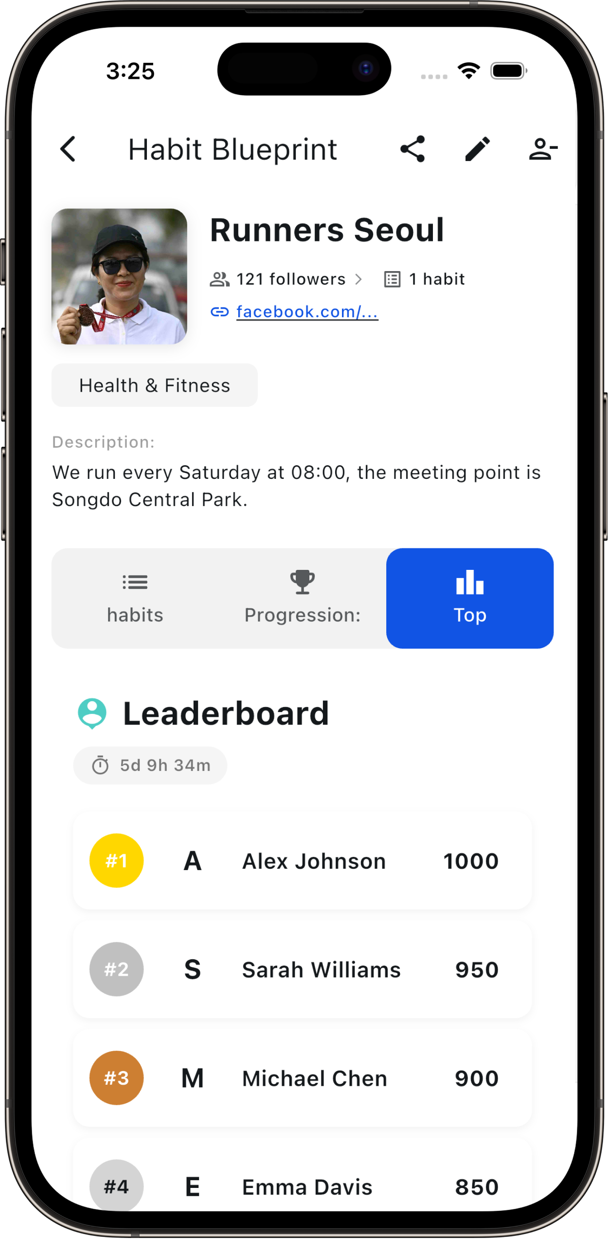 Blueprint app - Habit Groups